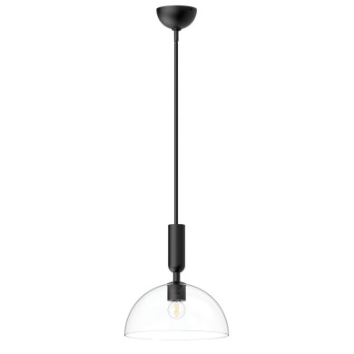 Suspension Jude Noir et transparent 60W ELSTEAD LIGHTING ALM-JUDE-P-MB-CL
