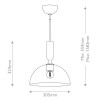 Suspension Jude Noir et transparent 60W ELSTEAD LIGHTING ALM-JUDE-P-MB-CL