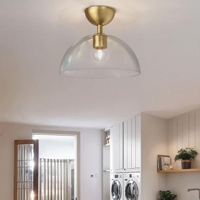 Plafonnier Jude Doré et transparent 60W ELSTEAD LIGHTING ALM-JUDE-SF-GD-CL