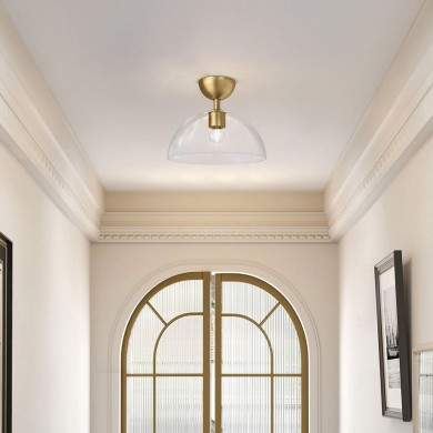 Plafonnier Jude Doré et transparent 60W ELSTEAD LIGHTING ALM-JUDE-SF-GD-CL