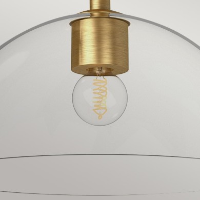 Plafonnier Jude Doré et transparent 60W ELSTEAD LIGHTING ALM-JUDE-SF-GD-CL