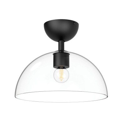 Plafonnier Jude Noir et transparent 60W ELSTEAD LIGHTING ALM-JUDE-SF-MB-CL
