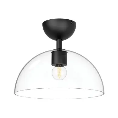 Plafonnier Jude Noir et transparent 60W ELSTEAD LIGHTING ALM-JUDE-SF-MB-CL