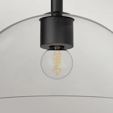 Plafonnier Jude Noir et transparent 60W ELSTEAD LIGHTING ALM-JUDE-SF-MB-CL