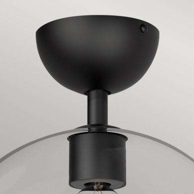 Plafonnier Jude Noir et transparent 60W ELSTEAD LIGHTING ALM-JUDE-SF-MB-CL