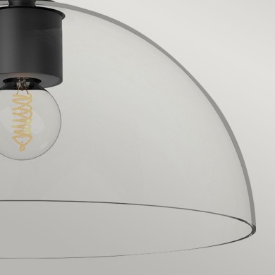 Plafonnier Jude Noir et transparent 60W ELSTEAD LIGHTING ALM-JUDE-SF-MB-CL