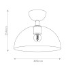 Plafonnier Jude Noir et transparent 60W ELSTEAD LIGHTING ALM-JUDE-SF-MB-CL