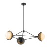 Suspension Perth Noir et opale 3x40W ELSTEAD LIGHTING ALM-PERTH3-BK