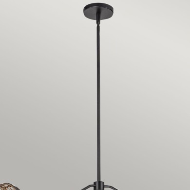 Suspension Perth Noir et opale 3x40W ELSTEAD LIGHTING ALM-PERTH3-BK