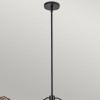 Suspension Perth Noir et opale 3x40W ELSTEAD LIGHTING ALM-PERTH3-BK