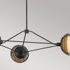 Suspension Perth Noir et opale 3x40W ELSTEAD LIGHTING ALM-PERTH3-BK
