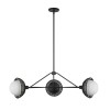 Suspension Perth Noir et opale 3x40W ELSTEAD LIGHTING ALM-PERTH3-BK