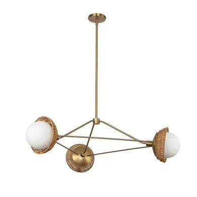 Suspension Perth Doré et opale 3x40W ELS_ALM-PERTH3-GD ALM-PERTH3-GD Suspension Perth Doré et opale 3x40W ELSTEAD LIGHTING ALM-PERTH3-GD