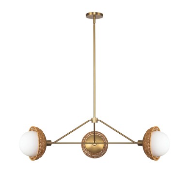 Suspension Perth Doré et opale 3x40W ELSTEAD LIGHTING ALM-PERTH3-GD