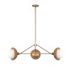 Suspension Perth Doré et opale 3x40W ELSTEAD LIGHTING ALM-PERTH3-GD