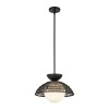 Suspension Perth Noir et opale 60W ELSTEAD LIGHTING ALM-PERTH-P-BK