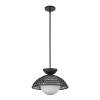 Suspension Perth Noir et opale 60W ELSTEAD LIGHTING ALM-PERTH-P-BK