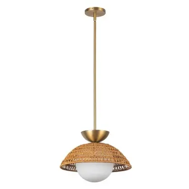 Suspension Perth Doré et opale 60W ELSTEAD LIGHTING ALM-PERTH-P-GD