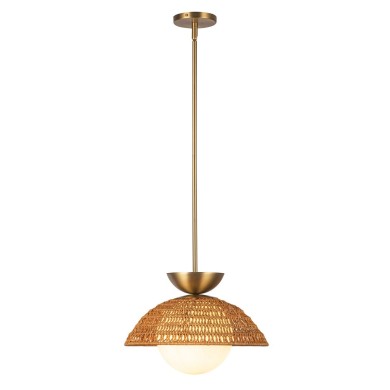 Suspension Perth Doré et opale 60W ELSTEAD LIGHTING ALM-PERTH-P-GD