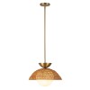 Suspension Perth Doré et opale 60W ELSTEAD LIGHTING ALM-PERTH-P-GD