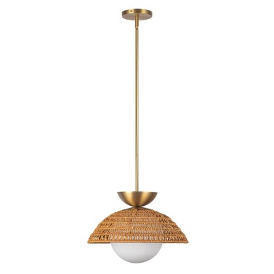Suspension Perth Doré et opale 60W ELSTEAD LIGHTING ALM-PERTH-P-GD