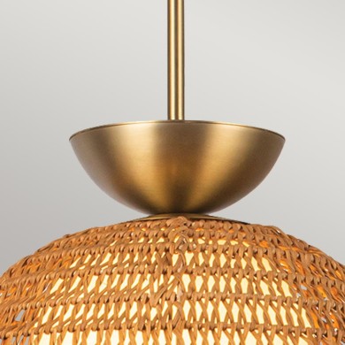 Suspension Perth Doré et opale 60W ELSTEAD LIGHTING ALM-PERTH-P-GD