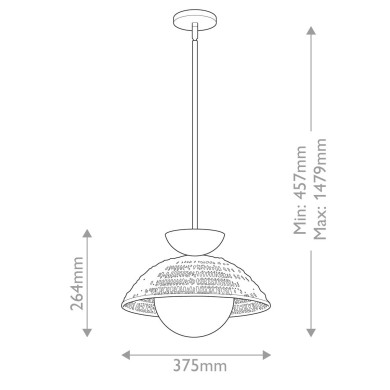 Suspension Perth Doré et opale 60W ELSTEAD LIGHTING ALM-PERTH-P-GD