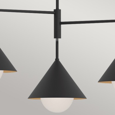 Suspension Remyck Noir 3x60W ELSTEAD LIGHTING ALM-REMYCK3-BK