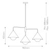 Suspension Remyck Noir 3x60W ELSTEAD LIGHTING ALM-REMYCK3-BK