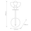 Applique Sylvia Doré et transparent 40W ELSTEAD LIGHTING ALM-SYLVIA-1WB-BG-CL