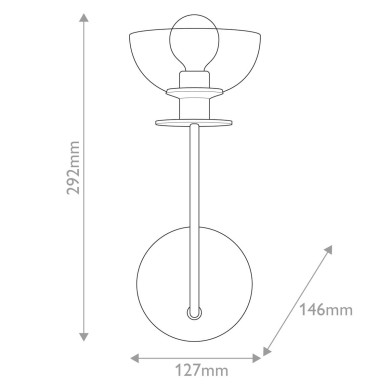 Applique Sylvia Noir 40W ELSTEAD LIGHTING ALM-SYLVIA-1WB-BK-CL