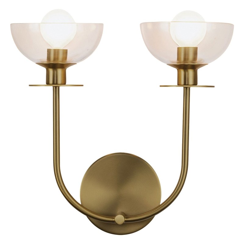 Applique Sylvia Doré et transparent 2x40W ELS_ALM-SYLVIA-2WB-BG-CL ALM-SYLVIA-2WB-BG-CL Applique Sylvia Doré et transparent 2x40W ELSTEAD LIGHTING ALM-SYLVIA-2WB-BG-CL
