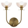 Applique Sylvia Doré et transparent 2x40W ELSTEAD LIGHTING ALM-SYLVIA-2WB-BG-CL
