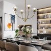 Lustre Sylvia Doré et transparent 4x40W ELSTEAD LIGHTING ALM-SYLVIA4-BG-CL