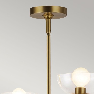 Lustre Sylvia Doré et transparent 4x40W ELSTEAD LIGHTING ALM-SYLVIA4-BG-CL