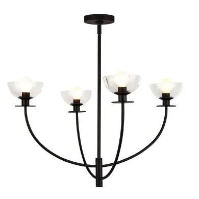 Lustre Sylvia Noir 4x40W ELSTEAD LIGHTING ALM-SYLVIA4-BK-CL