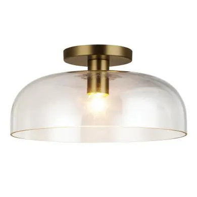 Plafonnier Sylvia Doré et transparent 60W ELSTEAD LIGHTING ALM-SYLVIA-SF-BG-CL