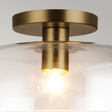 Plafonnier Sylvia Doré et transparent 60W ELSTEAD LIGHTING ALM-SYLVIA-SF-BG-CL