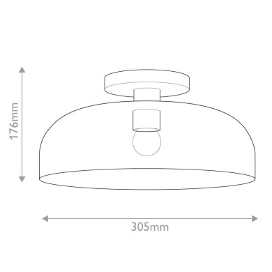 Plafonnier Sylvia Doré et transparent 60W ELSTEAD LIGHTING ALM-SYLVIA-SF-BG-CL