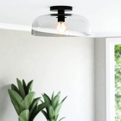 Plafonnier Sylvia Noir 60W ELSTEAD LIGHTING ALM-SYLVIA-SF-BK-CL