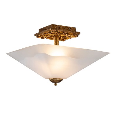 Plafonnier Star Doré et opale 2x40W ELSTEAD LIGHTING STAR-F-S-DG