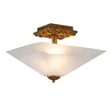 Plafonnier Star Doré et opale 2x40W ELSTEAD LIGHTING STAR-F-S-DG