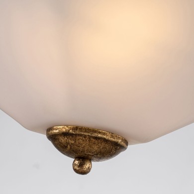 Plafonnier Star Doré et opale 2x40W ELSTEAD LIGHTING STAR-F-S-DG