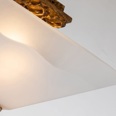 Plafonnier Star Doré et opale 2x40W ELSTEAD LIGHTING STAR-F-S-DG
