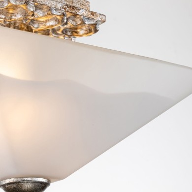 Plafonnier Star Argent et opale 2x40W ELSTEAD LIGHTING STAR-F-S-DS