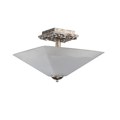 Plafonnier Star Argent et opale 2x40W ELSTEAD LIGHTING STAR-F-S-DS