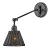 Applique Arti Noir et rotin 60W ELSTEAD LIGHTING HK-ARTI-1W-BK-BR