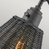 Applique Arti Noir et rotin 60W ELSTEAD LIGHTING HK-ARTI-1W-BK-BR