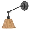 Applique Arti Noir et rotin 60W ELSTEAD LIGHTING HK-ARTI-1W-BK-NR