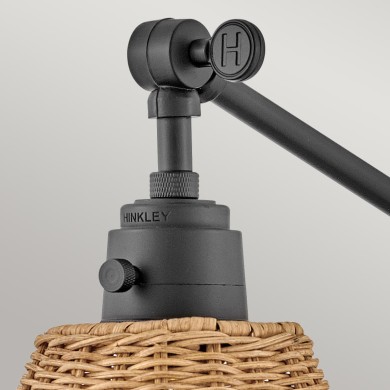 Applique Arti Noir et rotin 60W ELSTEAD LIGHTING HK-ARTI-1W-BK-NR